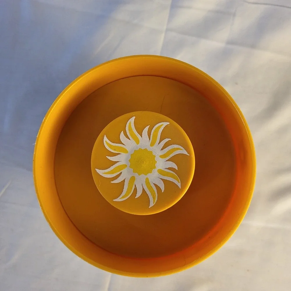 Vintage CA Prunes Phillips 66 Marlex Sunshine Jar Orange